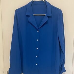 HALARA Royal Blue Women's Button-Down Shirt